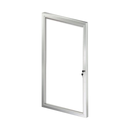 Azar Displays Enclosed Message Board, 23" W, 42.32" H, Aluminum 300221